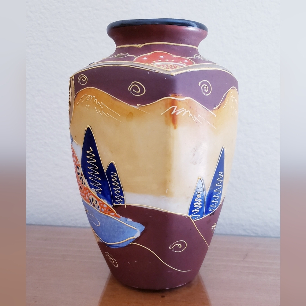 Antique Satsuma Japanese Vase - Picture 4 of 6